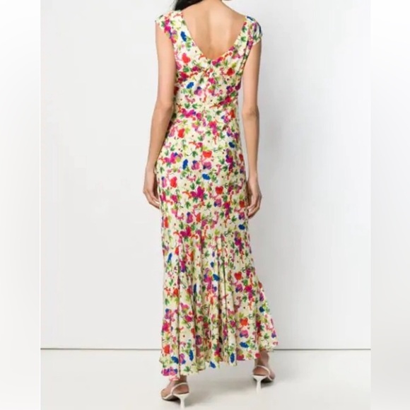 Saloni YELLOW FLORAL DRESS SIZE US2 - Picture 2 of 5